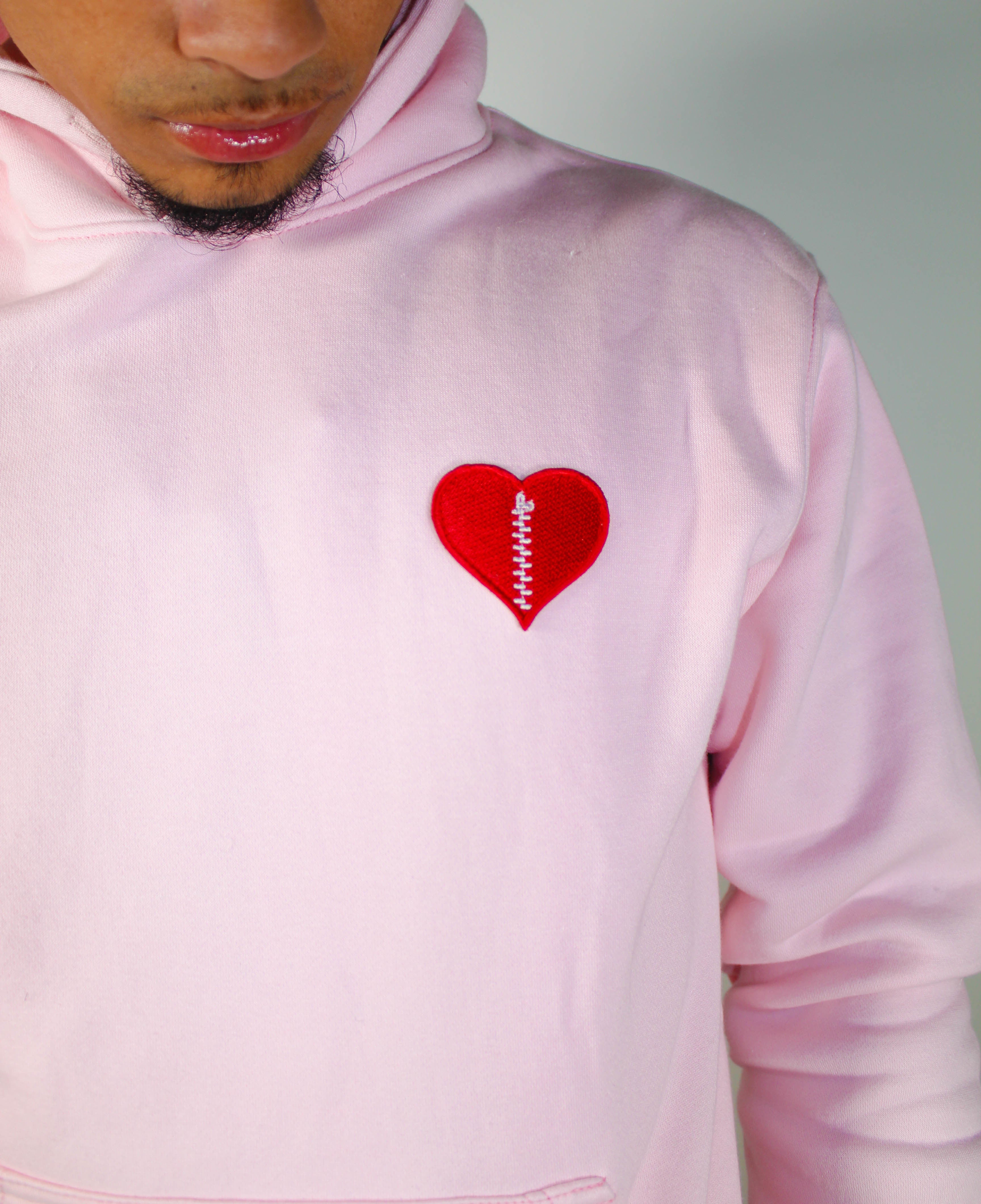 Pink and white discount hoodie